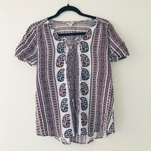 Lucky Brand Peasant Blouse
